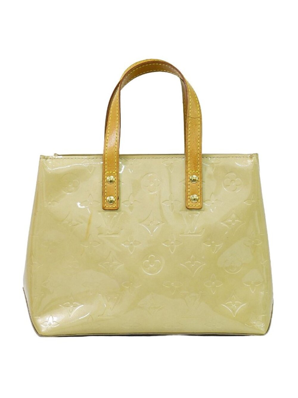 Louis Vuitton LV Reade PM Vernis Leather Tote Beige